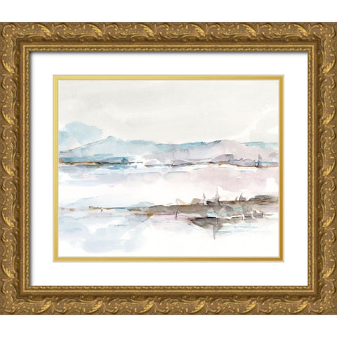Across the Marsh II Gold Ornate Wood Framed Art Print with Double Matting by Harper, Ethan