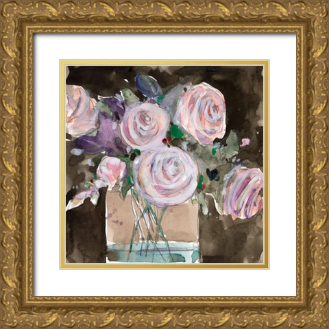 Rose Clippings II Gold Ornate Wood Framed Art Print with Double Matting by Dixon, Samuel