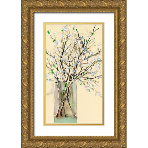 Spring Floral Arrangement I Gold Ornate Wood Framed Art Print with Double Matting by Dixon, Samuel