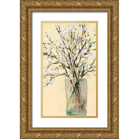 Spring Floral Arrangement II Gold Ornate Wood Framed Art Print with Double Matting by Dixon, Samuel