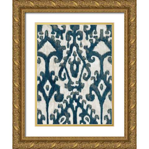 Indigo Samara II Gold Ornate Wood Framed Art Print with Double Matting by Zarris, Chariklia