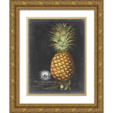 Royal Brookshaw Pineapple I Gold Ornate Wood Framed Art Print with Double Matting by Brookshaw, George
