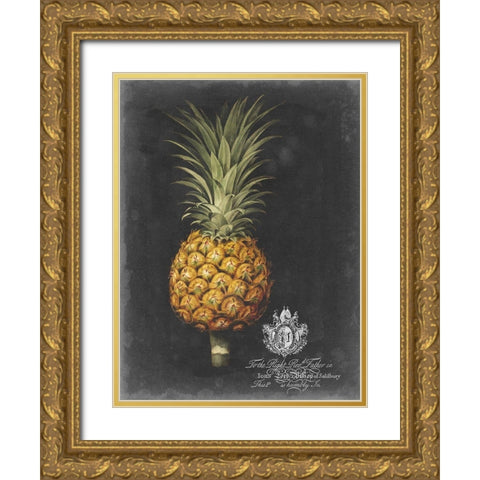 Royal Brookshaw Pineapple II Gold Ornate Wood Framed Art Print with Double Matting by Brookshaw, George