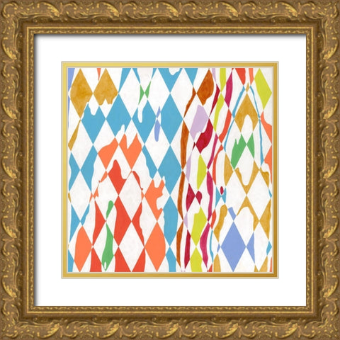 New Years Eve Gold Ornate Wood Framed Art Print with Double Matting by Galapon, Nikki