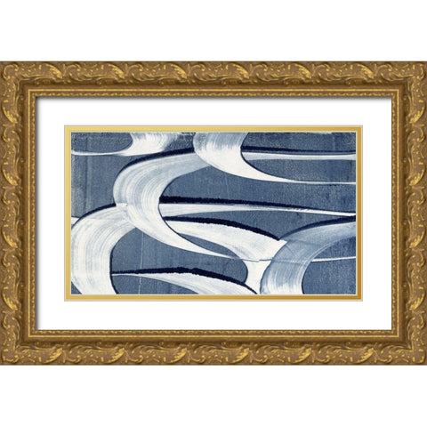 Wave Frequency II Gold Ornate Wood Framed Art Print with Double Matting by Galapon, Nikki