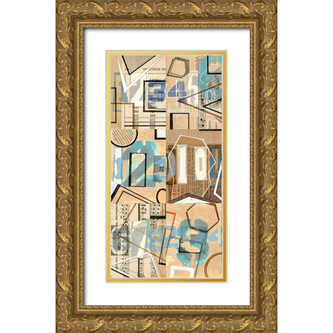 Numbers I Gold Ornate Wood Framed Art Print with Double Matting by Galapon, Nikki