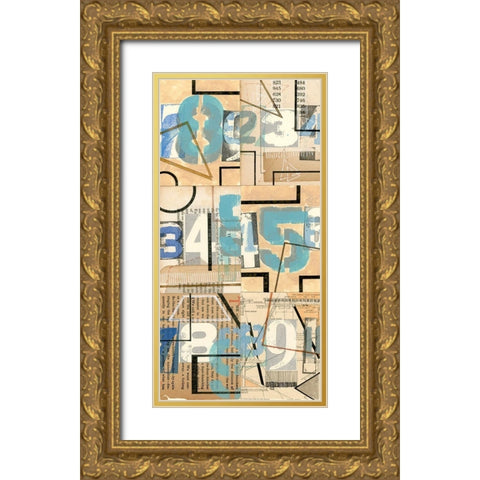 Numbers II Gold Ornate Wood Framed Art Print with Double Matting by Galapon, Nikki