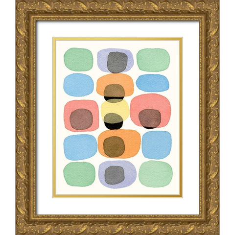 Ink Spot II Gold Ornate Wood Framed Art Print with Double Matting by Galapon, Nikki