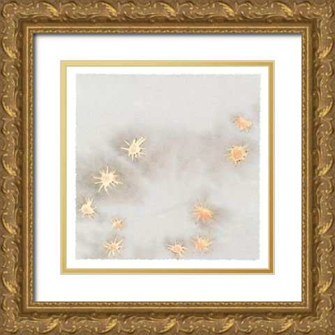 Spangled Grey II Gold Ornate Wood Framed Art Print with Double Matting by Binder, Vanessa