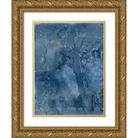 Blue River I Gold Ornate Wood Framed Art Print with Double Matting by Binder, Vanessa