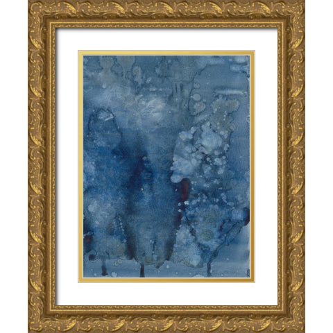 Blue River II Gold Ornate Wood Framed Art Print with Double Matting by Binder, Vanessa