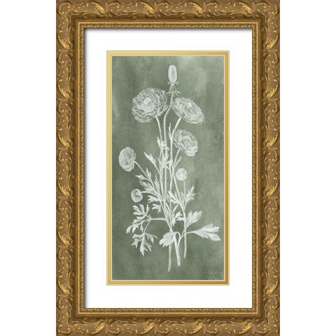 Custom Sage Impressions I Gold Ornate Wood Framed Art Print with Double Matting by Vision Studio
