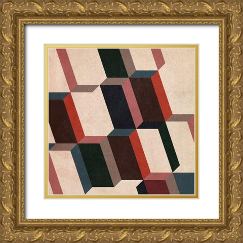 Radar Slant I Gold Ornate Wood Framed Art Print with Double Matting by Vess, June Erica