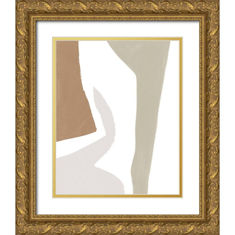 Format Frolic I Gold Ornate Wood Framed Art Print with Double Matting by Borges, Victoria