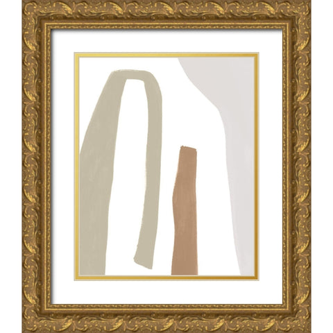 Format Frolic II Gold Ornate Wood Framed Art Print with Double Matting by Borges, Victoria