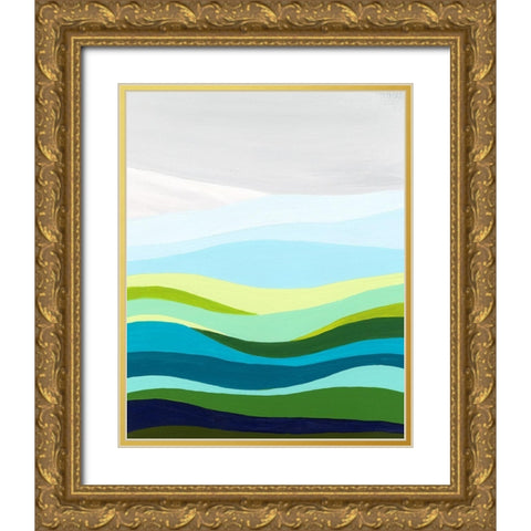 Calm Passage II Gold Ornate Wood Framed Art Print with Double Matting by Moore, Regina