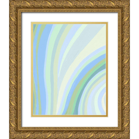 Natural Flow I Gold Ornate Wood Framed Art Print with Double Matting by Moore, Regina