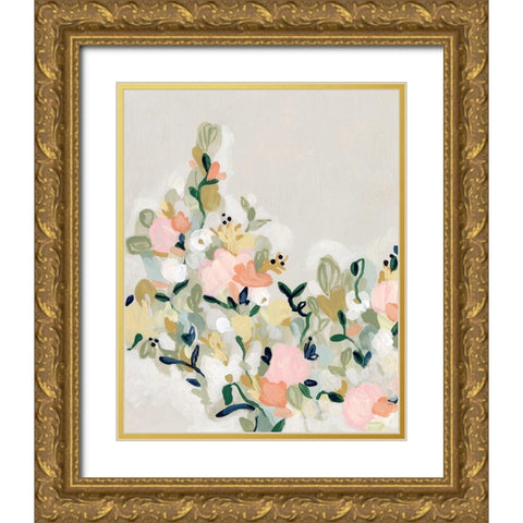 Blushing Blooms II Gold Ornate Wood Framed Art Print with Double Matting by Vess, June Erica