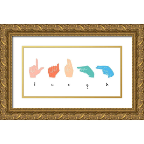 Love Languages II Gold Ornate Wood Framed Art Print with Double Matting by Scarvey, Emma