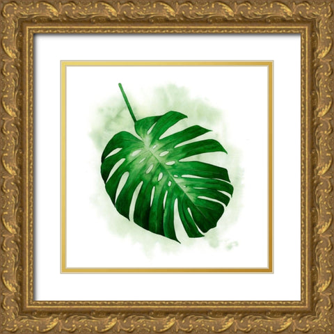 Palm Wash I Gold Ornate Wood Framed Art Print with Double Matting by Popp, Grace