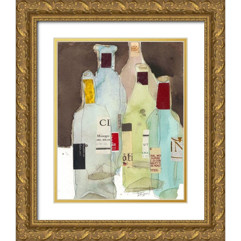 Wines and Spirits III Gold Ornate Wood Framed Art Print with Double Matting by Dixon, Samuel