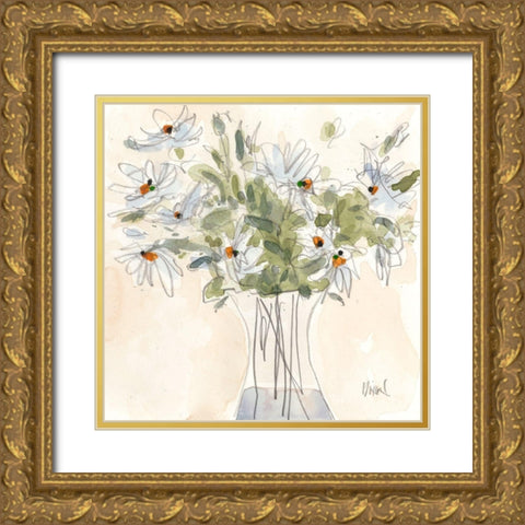 Daisy Just Because II Gold Ornate Wood Framed Art Print with Double Matting by Dixon, Samuel