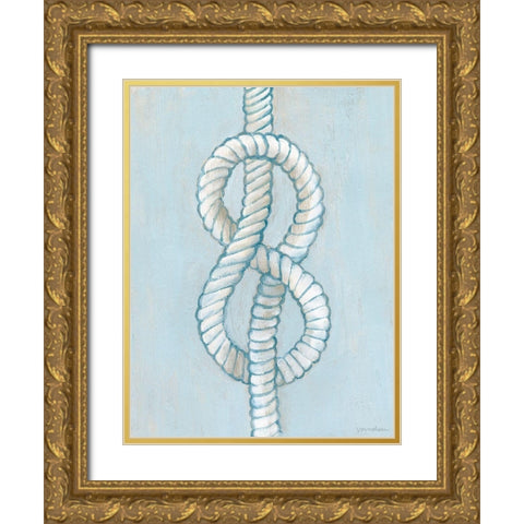 Starboard Knot II Gold Ornate Wood Framed Art Print with Double Matting by Lam, Vanna