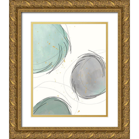 Encircled Orbits I Gold Ornate Wood Framed Art Print with Double Matting by Moore, Regina