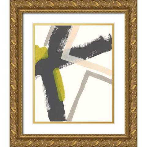 Linear Pulse I Gold Ornate Wood Framed Art Print with Double Matting by Vess, June Erica