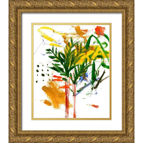 Jungle in My Heart II Gold Ornate Wood Framed Art Print with Double Matting by Wang, Melissa