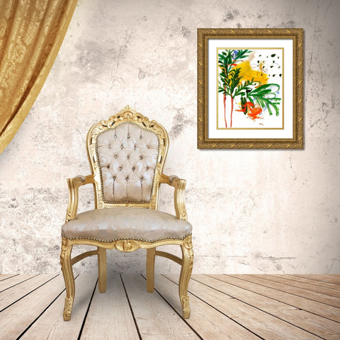 Jungle in My Heart III Gold Ornate Wood Framed Art Print with Double Matting by Wang, Melissa