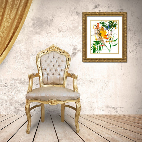 Jungle in My Heart IV Gold Ornate Wood Framed Art Print with Double Matting by Wang, Melissa