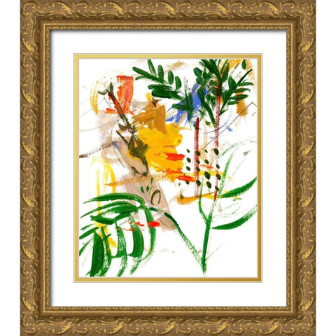 Jungle in My Heart IV Gold Ornate Wood Framed Art Print with Double Matting by Wang, Melissa