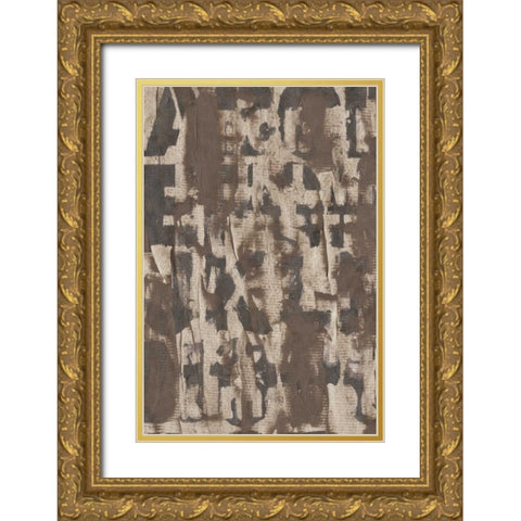 Letters in Stone I Gold Ornate Wood Framed Art Print with Double Matting by Vision Studio