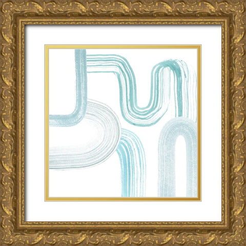 Gemstone Streams I Gold Ornate Wood Framed Art Print with Double Matting by Popp, Grace