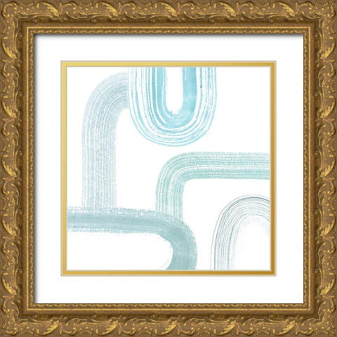 Gemstone Streams II Gold Ornate Wood Framed Art Print with Double Matting by Popp, Grace