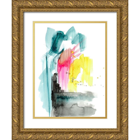 Neon Contemplation II Gold Ornate Wood Framed Art Print with Double Matting by Goldberger, Jennifer