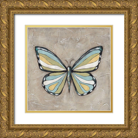 Graphic Spring Butterfly II Gold Ornate Wood Framed Art Print with Double Matting by Reynolds, Jade