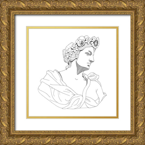 Garden Goddess I Gold Ornate Wood Framed Art Print with Double Matting by Popp, Grace