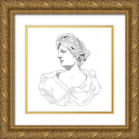 Garden Goddess II Gold Ornate Wood Framed Art Print with Double Matting by Popp, Grace