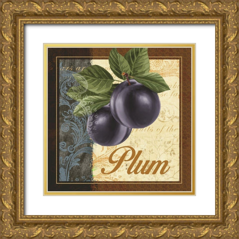 Fruit Illustration IV Gold Ornate Wood Framed Art Print with Double Matting by White, Abby