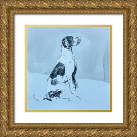 Pop Modern Dog III Gold Ornate Wood Framed Art Print with Double Matting by A Very Modern Dog