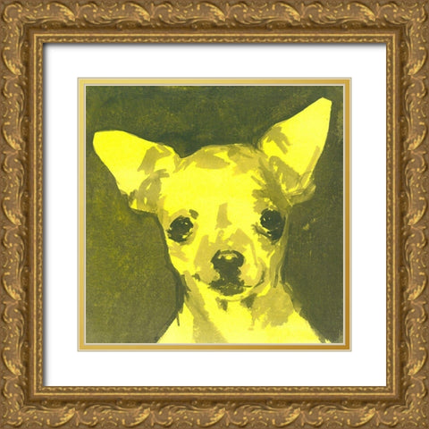 Pop Modern Dog VII Gold Ornate Wood Framed Art Print with Double Matting by A Very Modern Dog