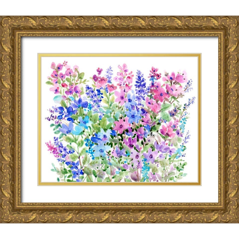 Floral Fragrance II Gold Ornate Wood Framed Art Print with Double Matting by OToole, Tim