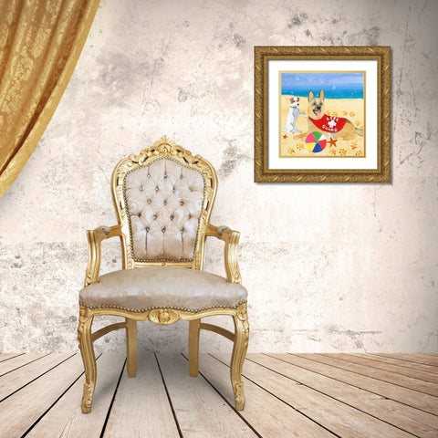 Ruffin It I Gold Ornate Wood Framed Art Print with Double Matting by Ludwig, Alicia