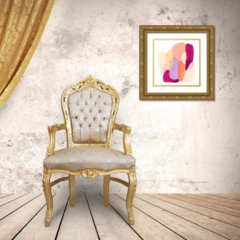 Piquant Forms I Gold Ornate Wood Framed Art Print with Double Matting by Vess, June Erica