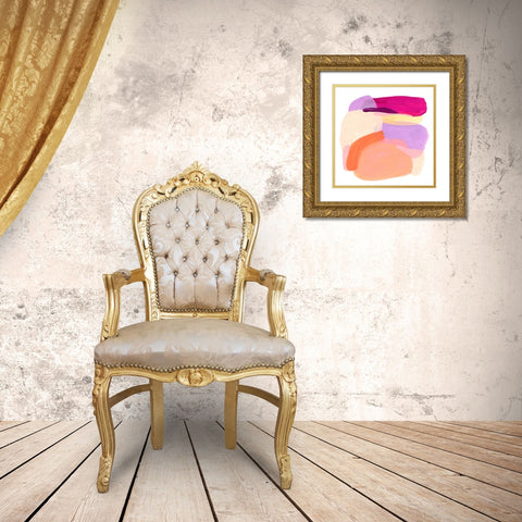 Piquant Forms III Gold Ornate Wood Framed Art Print with Double Matting by Vess, June Erica