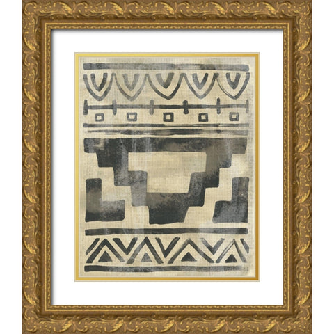 Bazaar Motif I Gold Ornate Wood Framed Art Print with Double Matting by Vess, June Erica