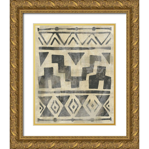 Bazaar Motif II Gold Ornate Wood Framed Art Print with Double Matting by Vess, June Erica