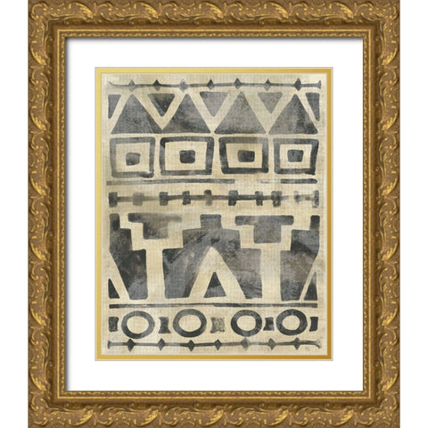 Bazaar Motif III Gold Ornate Wood Framed Art Print with Double Matting by Vess, June Erica